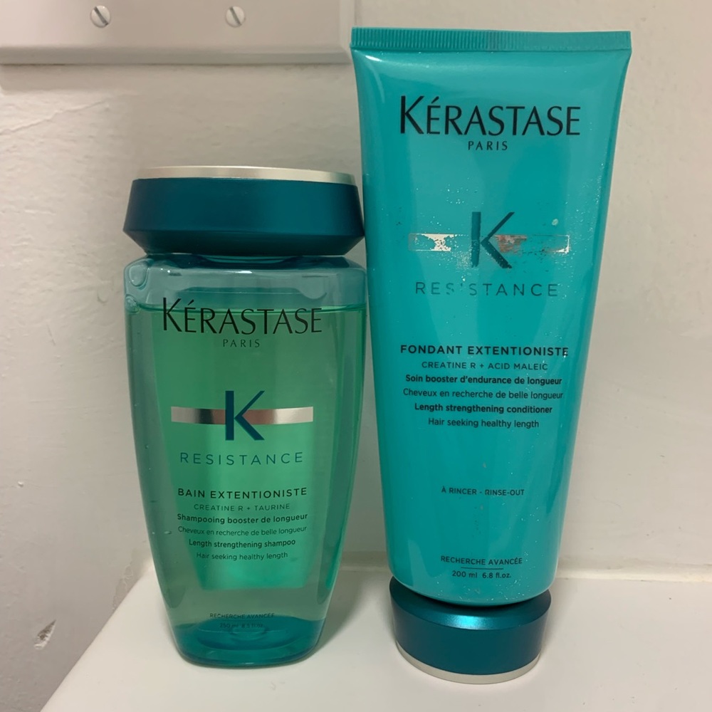 Kerastase Resistance shampoo and conditioner.